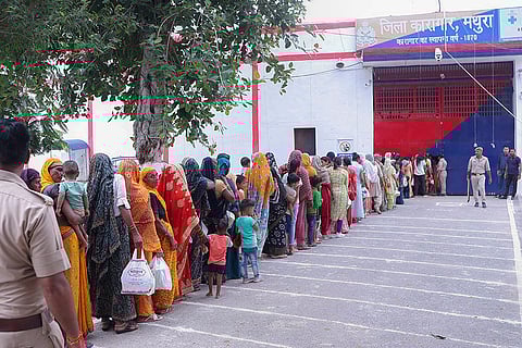 Raksha Bandhan celebration: Sisters wait outside District Jail in Mathura